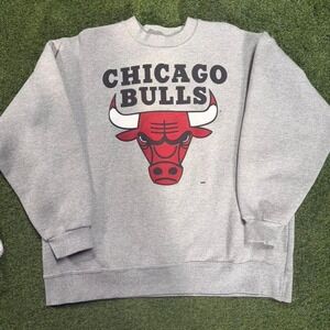 Chicago Bulls grey crewneck sweatshirt Size‎ XL #NBA #basketball
